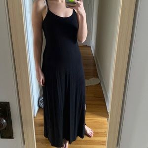 Black long summer dress